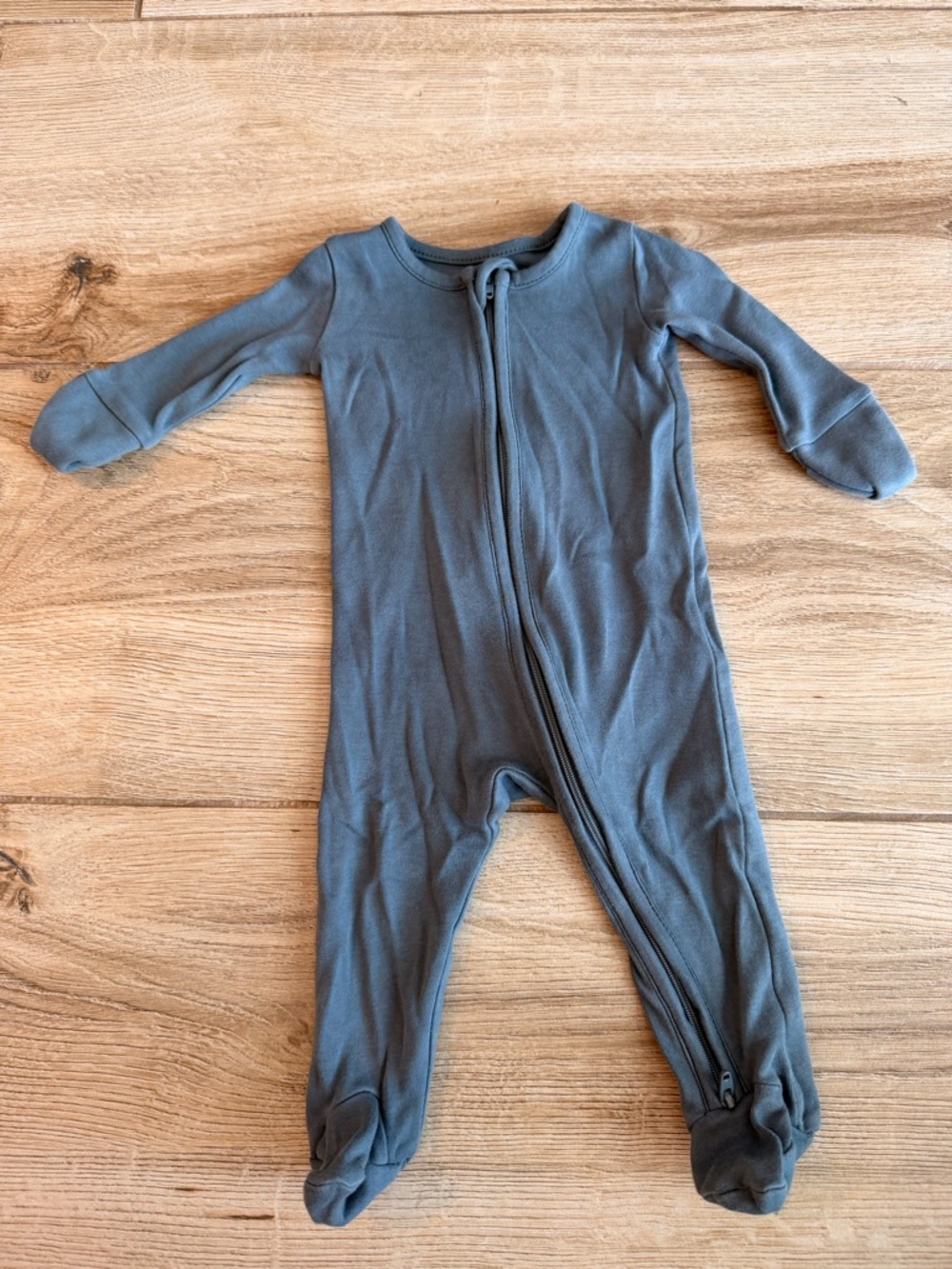 Colored Organics Slate Blue Footed One-Piece